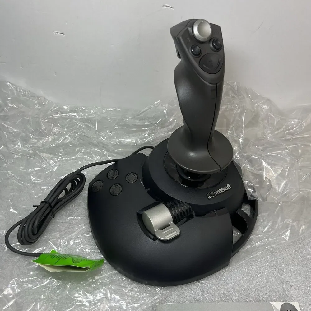 New Unused Microsoft SideWinder Precision 2 USB Joystick Complete W Manual Disc